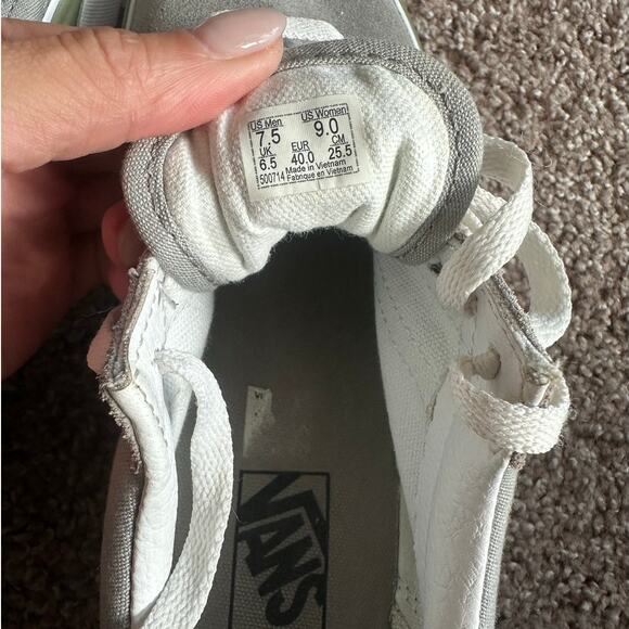 Vans Gray/Green Old Skool Platform Sneakers- 7.5M/9W - Picture 6 of 8